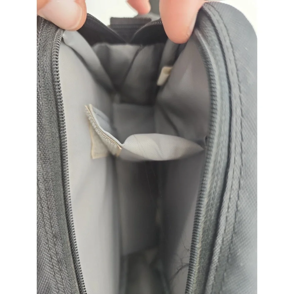 Vintage 80s Minolta Camera Bag Black Padded 2 Pocket Crossbody Strap